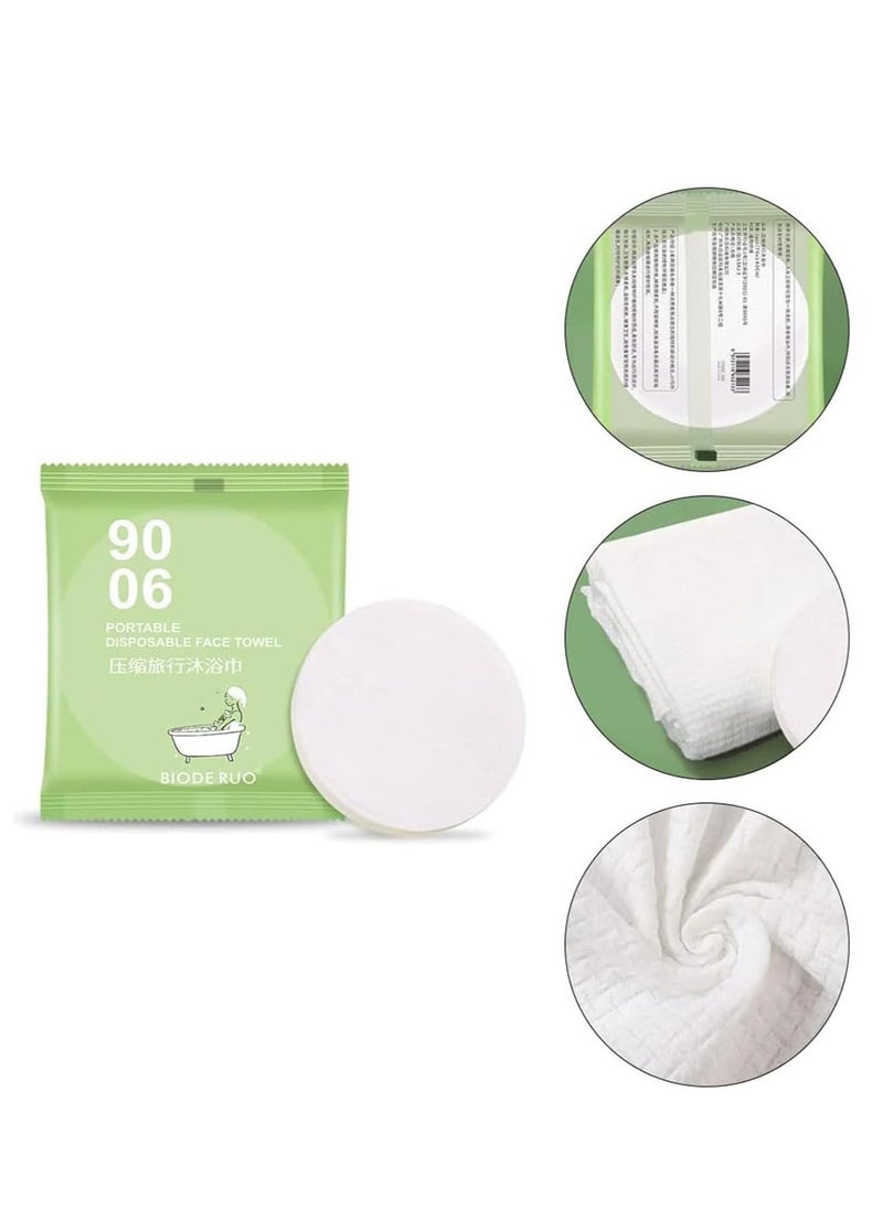 2 Pcs Portable Mini Compressed Towel Travel Disposable Towels Tablets Soft Wipes Expandable Compact Washcloths for Home Camping Hiking