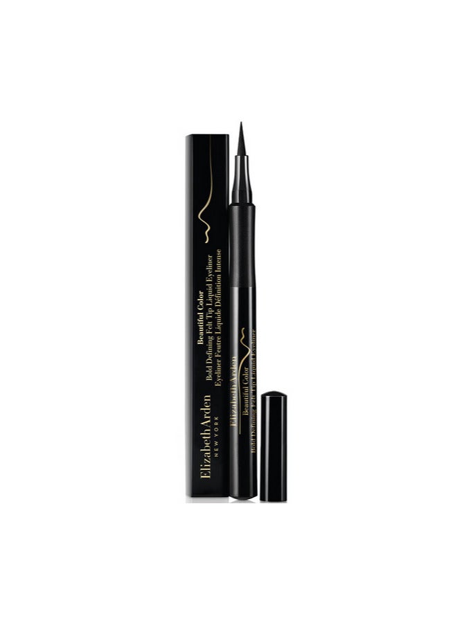 Elizabeth Arden Beautiful Colour Bold Defining Felt Tip Liquid Eye Liner - Seriously Black 1.2ml