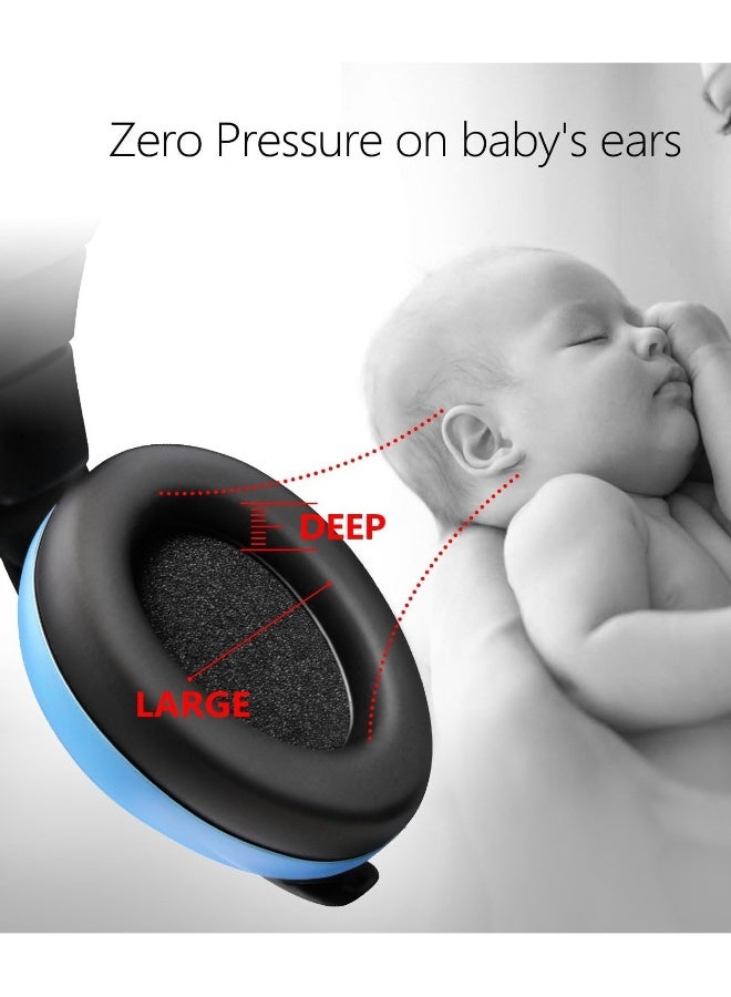 Kids Noise Reduction Earmuffs, Baby & Toddler Ear Protection Noise Cancelling Headphones for Ages 3 Months to 2 Years, Essential Infant Hearing Protection for Sleep, Travel & Studying