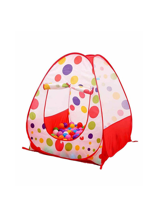 Polka Dot Printed Folding Tent With Ball Set 78x 78x 98centimeter