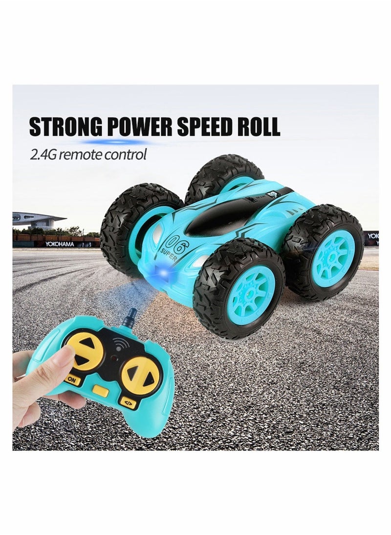 Mini Stunt RC Cars Toy 4WD 2.4Ghz Remote Control Car Double Sided Rotating Vehicles 360 Degree Roll Charging Fall Resistant Toy Car for Boys And Girls Birthday