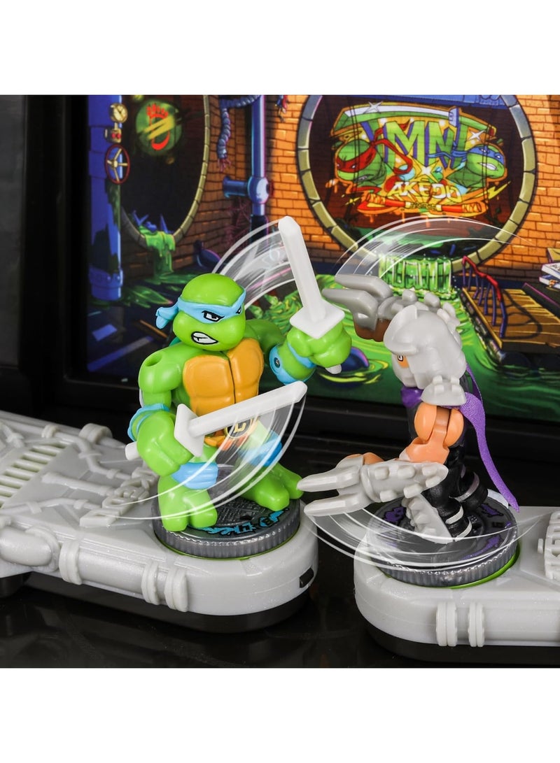 Teenage Mutant Ninja Turtles Battle Arena with 35+ Battle Sound Effects and 2 Exclusive Battling Mini Warriors - Leonardo and Shredder