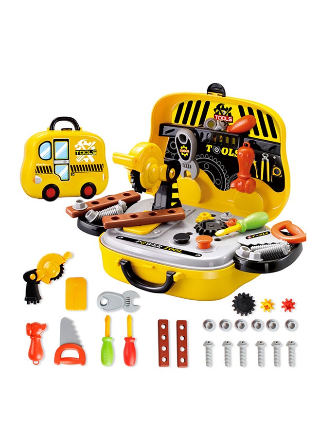 31 Piece Kids Tool Set Pretend Play Disassembly Tool Box For Toddlers Boys and Girls Gift 28x25x37.5cm