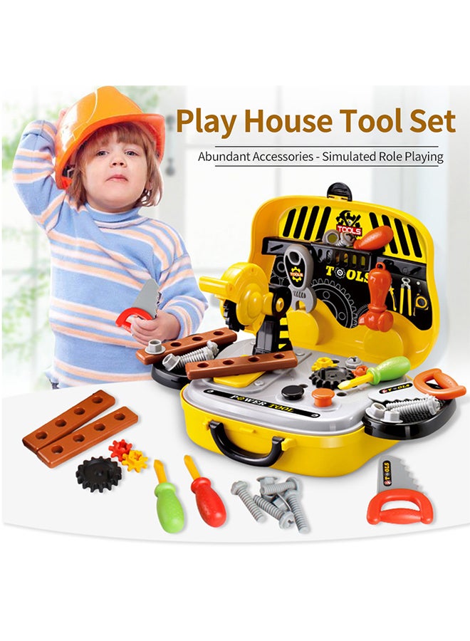 31 Piece Kids Tool Set Pretend Play Disassembly Tool Box For Toddlers Boys and Girls Gift 28x25x37.5cm