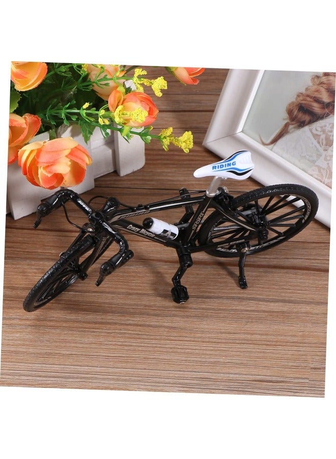 Vintage Decor Mini Bike Riding Bicycle Model Simulated Bicycles Mini Toys Tabletop Miniature Crafts Motorcycle Ornaments Decorations Nostalgic Kids Gift.