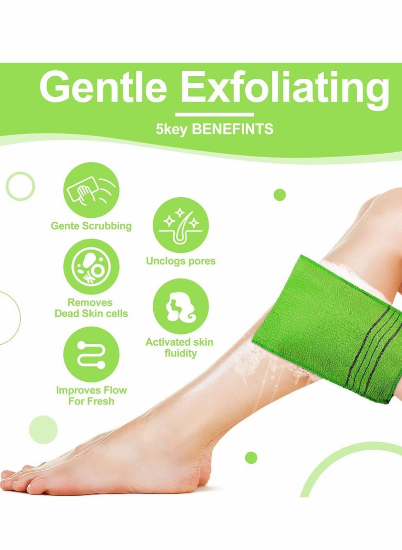 Korean Exfoliating Towels, Exfoliating Bath Towels, Exfoliation Body Scrub Towels, Clean Dry Dead Skin Cells, 20 pcs