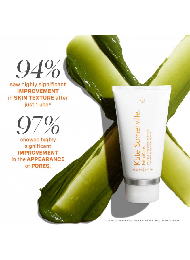 Kate Somerville ExfoliKate Intensive Exfoliating Treatment Salicylic Acid and Lactic Acid Super Facial Scrub Improves Texture and Pores, 2 Fl Oz