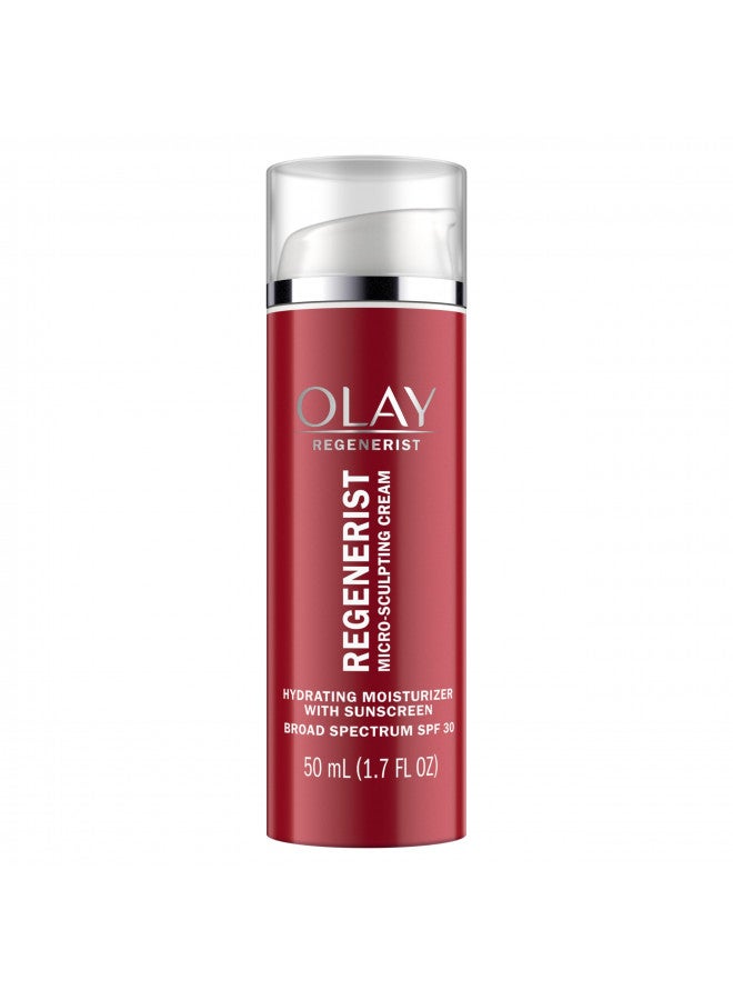 Olay Face Moisturizer Regenerist Microsculpting Cream With SPF 30 Sunscreen and Vitamin E for Advanced Anti-Aging, 50ml