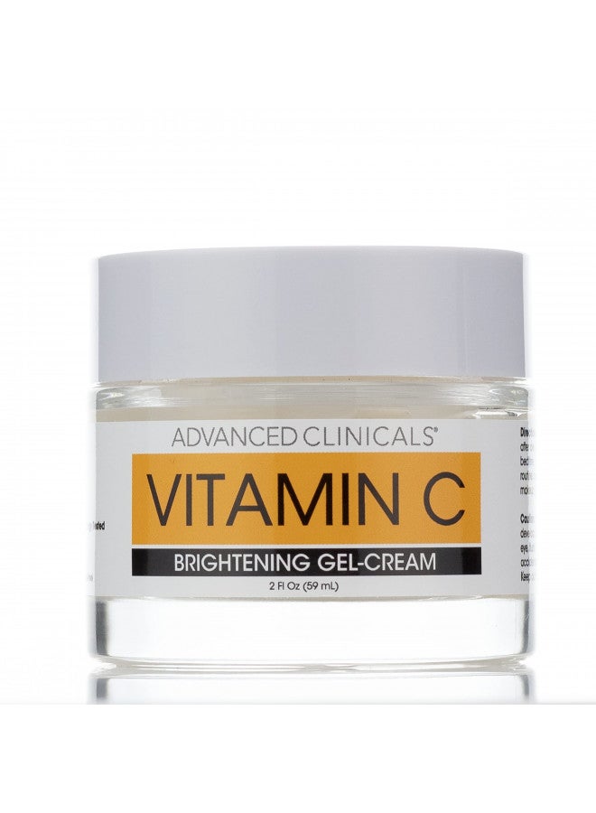 Advanced Clinicals Vitamin C Face Cream Moisturizer Skin Care Facial Lotion, Potent Vitamin C Gel Cream For Face Targets Dry Skin, Age Spots, Wrinkles, Hyperpigmentation, & Sun Damaged Skin, 2 Fl Oz