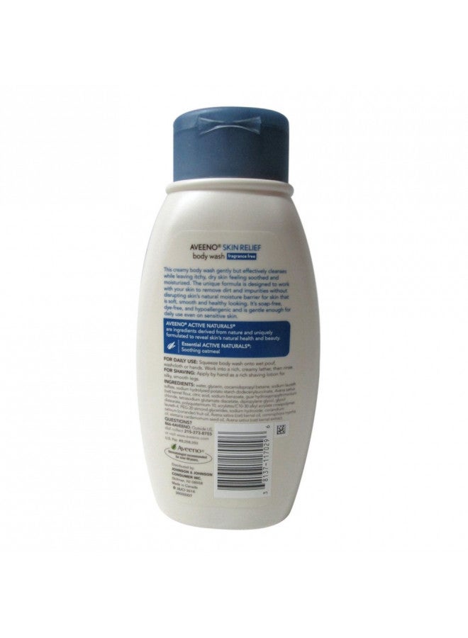 Aveeno Active Naturals Skin Relief Body Wash, Fragrance Free, 12 Ounce (Pack of 3)