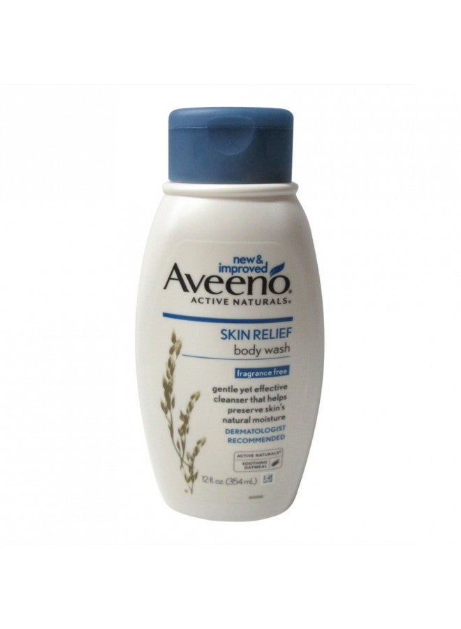 Aveeno Active Naturals Skin Relief Body Wash, Fragrance Free, 12 Ounce (Pack of 3)