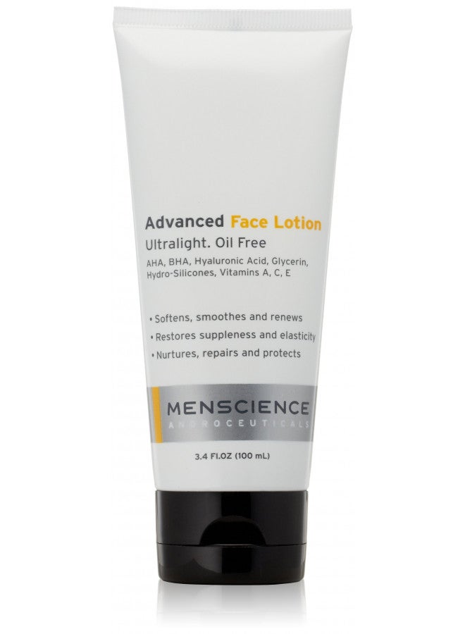 MenScience Androceuticals Advanced Face Lotion, 3.4 Fl Oz