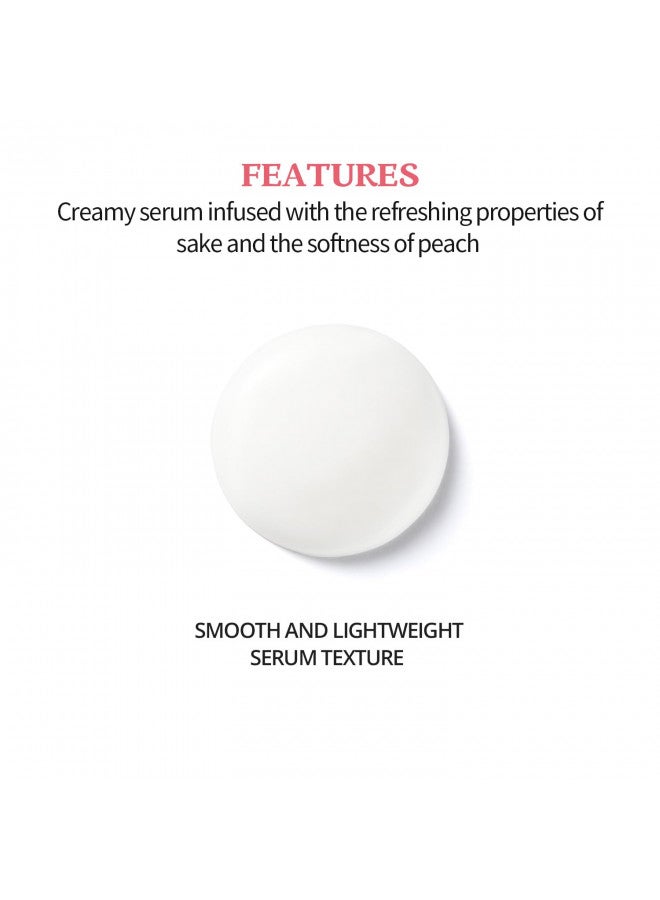 SKINFOOD Peach Sake Pore Serum - Pore Minimizer & Sebum Control - Skin Smoothing Facial Serum for Oily Skin - Pore Refining Serum & Pore Tightening - Acne Reducer & Minimizing Serum - 45ml (1.52 oz)