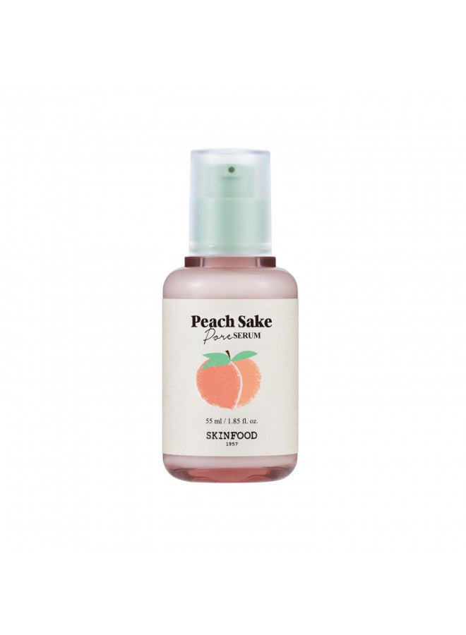 SKINFOOD Peach Sake Pore Serum - Pore Minimizer & Sebum Control - Skin Smoothing Facial Serum for Oily Skin - Pore Refining Serum & Pore Tightening - Acne Reducer & Minimizing Serum - 45ml (1.52 oz)