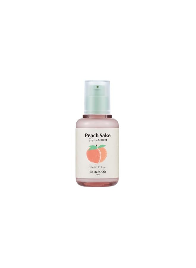 SKINFOOD Peach Sake Pore Serum - Pore Minimizer & Sebum Control - Skin Smoothing Facial Serum for Oily Skin - Pore Refining Serum & Pore Tightening - Acne Reducer & Minimizing Serum - 45ml (1.52 oz)