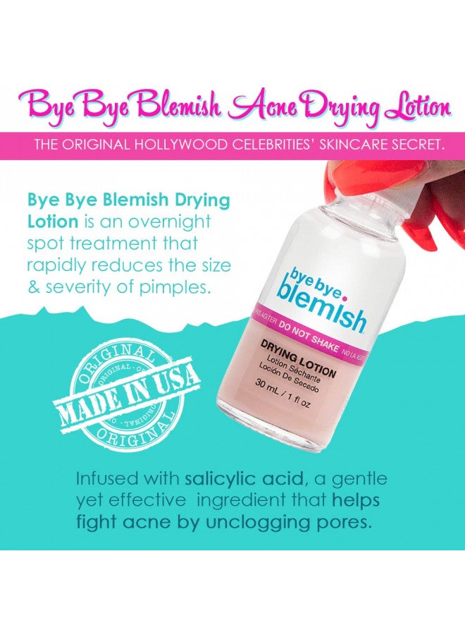 Bye Bye Blemish Acne Drying Lotion, Reduce Pimples Overnight 1oz, 2-Pack