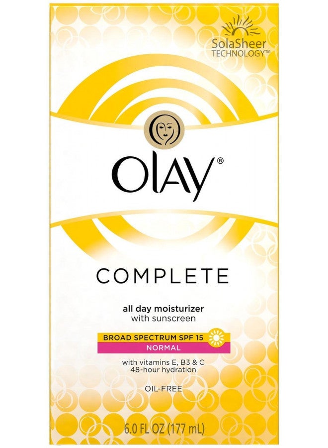 Olay Complete All Day UV Moisturizer, SPF 15, Normal Skin - 6 oz