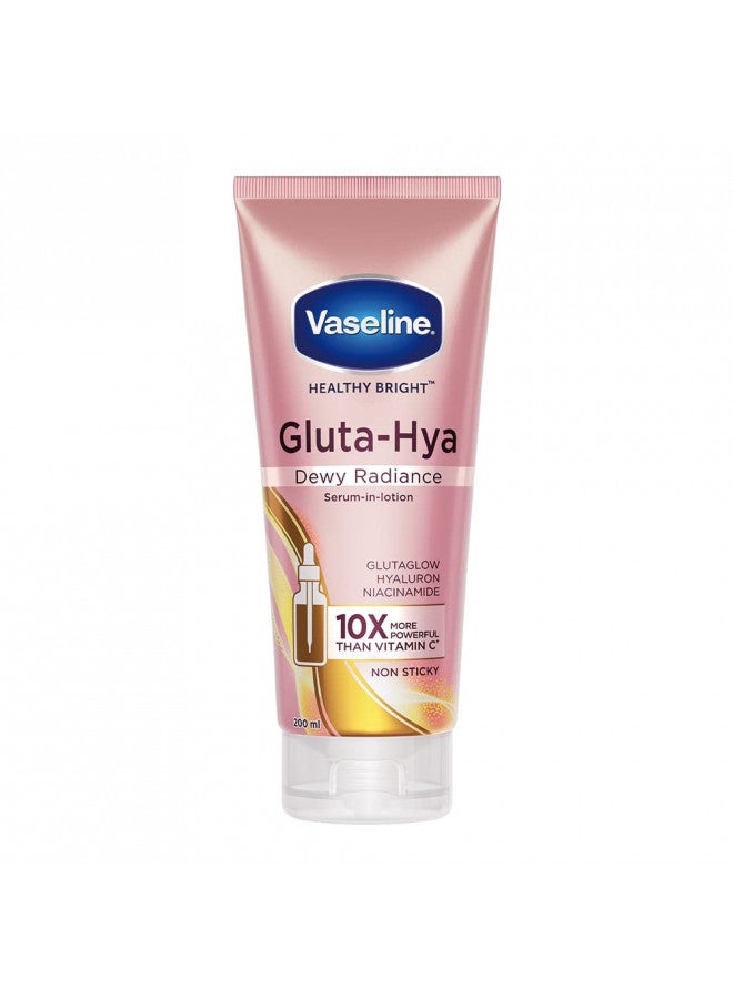 Vaseline Gluta-Hya Dewy Radiance, 200ml, Serum-In-Lotion, Boosted With GlutaGlow, for Visibly Brighter Skin from 1st Use