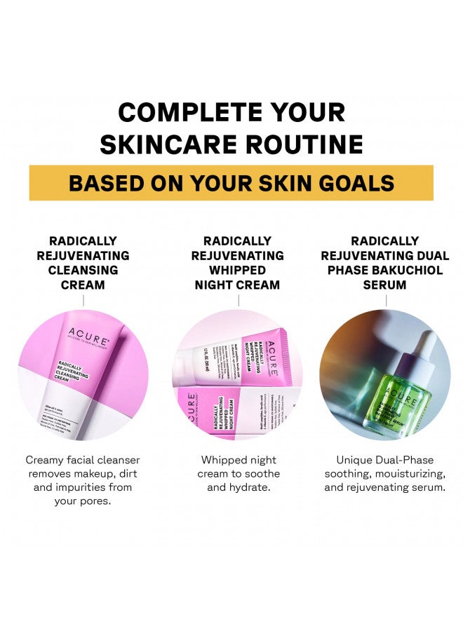 Acure Radically Rejuvenating Dual Phase Bakuchiol Serum, 100% Vegan, Provides Anti-Aging Support, Eggplant & Tumeric, Soothes, Hydrates & Antioxidant Rich, 0.67 Fl Oz