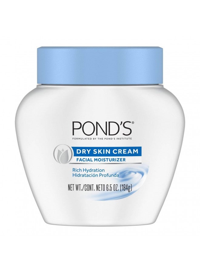 Ponds Dry Skin Cream 6.5 Ounce Jar (192ml) (2 Pack)