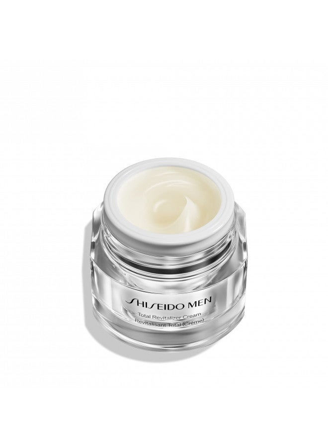 Shiseido Men Total Revitalizer Cream - 50 mL - Anti-Aging Moisturizer - Addresses Five Skin Aging Concerns for Men - Non-Comedogenic - Ideal for Normal to Dry Skin Types
