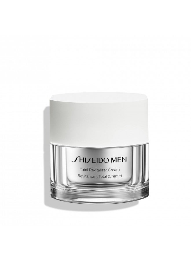 Shiseido Men Total Revitalizer Cream - 50 mL - Anti-Aging Moisturizer - Addresses Five Skin Aging Concerns for Men - Non-Comedogenic - Ideal for Normal to Dry Skin Types