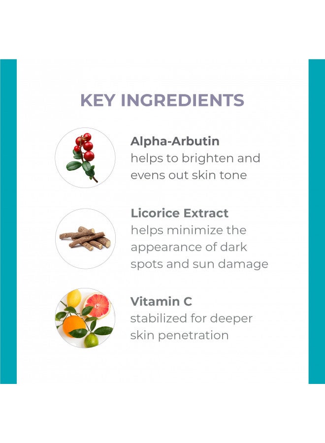 DERMA-E Skin Brightening Cream Lightening Cream for Dark Skin Spots Natural Face and Body Brightener for Age Spots, Hyperpigmentation and Uneven Skin Tone, 2 oz