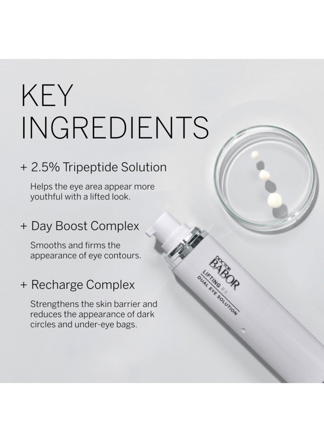 DOCTOR BABOR LIFTING RX Dual Eye Solution, Anti-Aging Day and Night Serum, to Reduce Wrinkles, Crow's Feet, and Dark Circles Under Eyes with Hydro-Filler and Re-Charge Complex, Fragrance Free