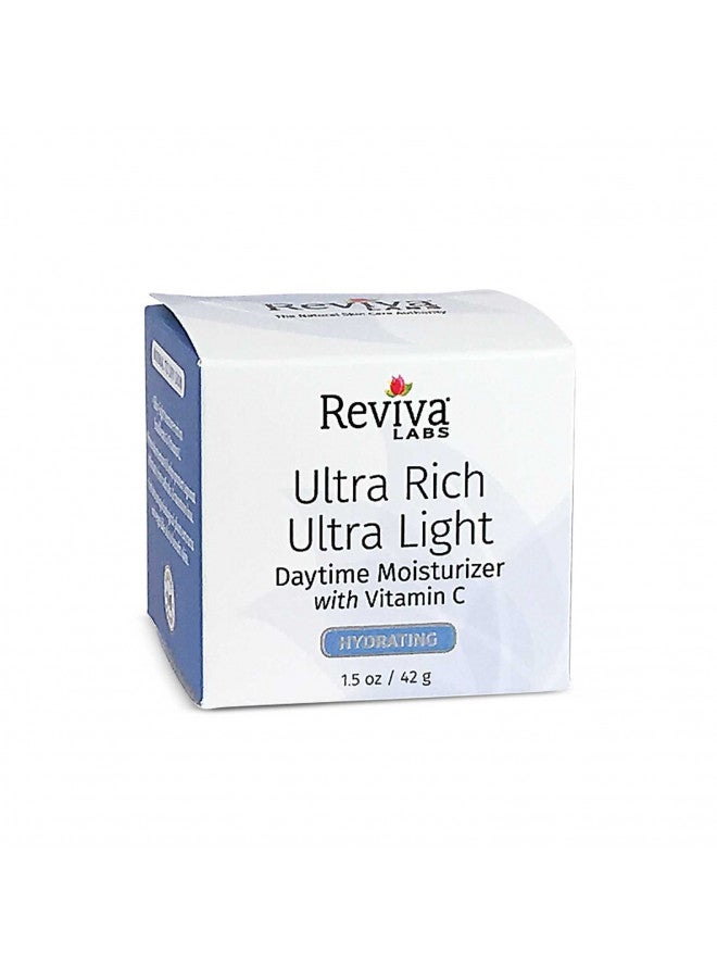 Reviva Labs Ultra Rich Ultra Light Daytime Moisturizer w/Vitamin C,1.5 oz