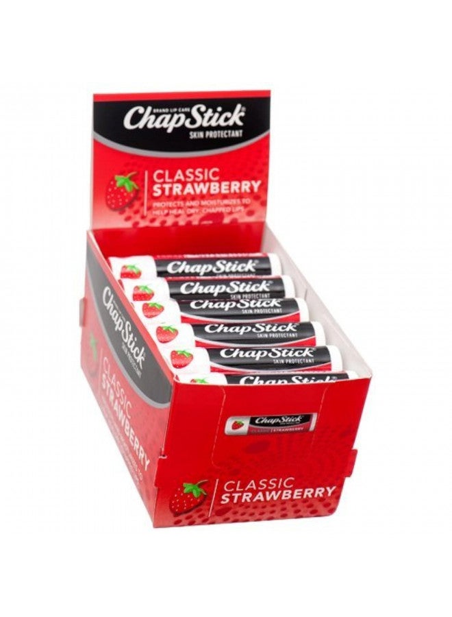 Chapstick Classic Strawberry 0.15oz - Pack of 24 - Skin protectant moisturizer