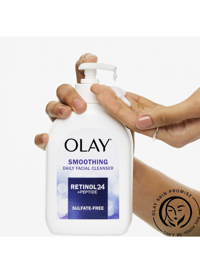 Olay Retinol 24 + Peptide Face Wash, Smoothing, Sulfate-Free, 16 oz