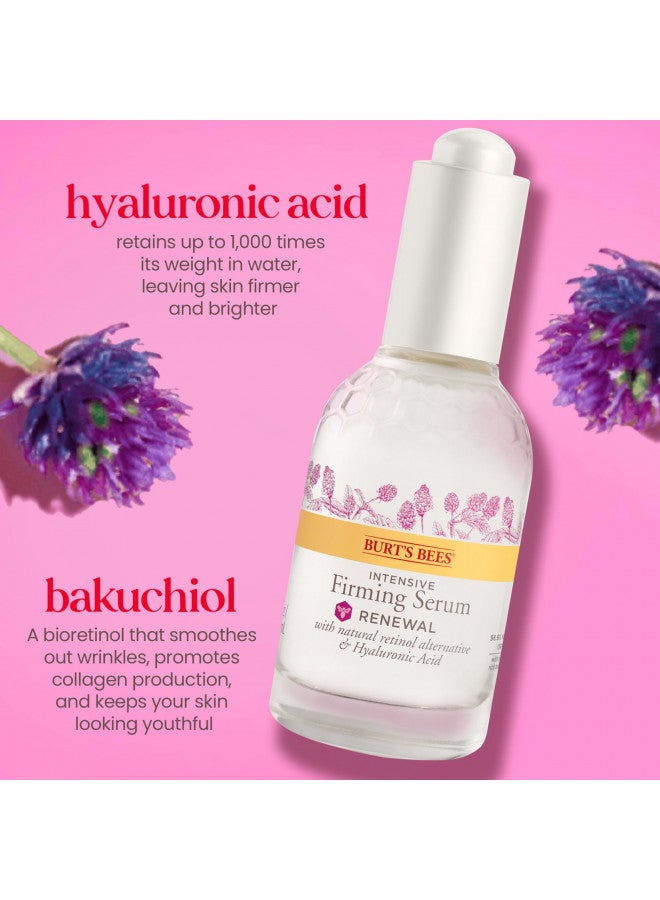 Burt's Bees Face Serum, Retinol Alternative, Facial Care with Hyaluronic Acid, Intensive Firming Skin Care, 1 Ounce