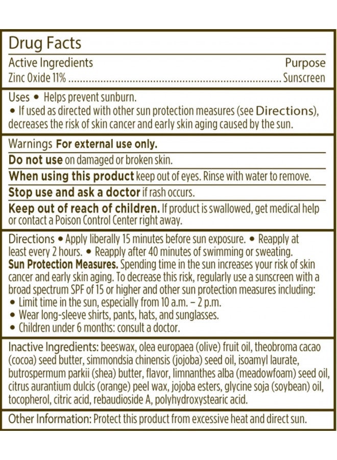 Burt's Bees SPF Lip Balm - All Weather Moisturizing Lip Sunscreen with SPF 15 for Sun Protection, Broad Spectrum Water Resistant w/ Zinc (2 pack)