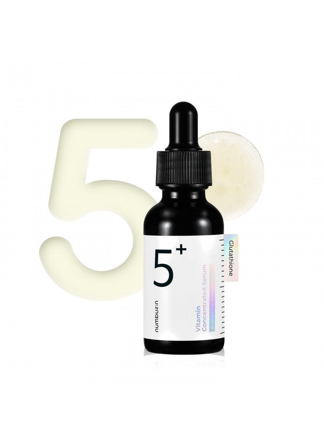 numbuzin No.5+ Vitamin Concentrated Serum | Glutathione & Vitamin Serum, Dark Spot, Korean Skincare 1.01fl.oz/30ml