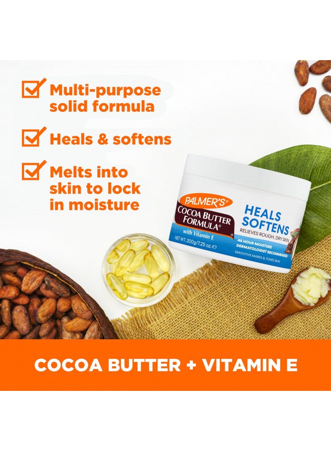Palmer's Cocoa Butter Formula Daily Skin Therapy Solid Lotion with Vitamin E, Body Moisturizer for Extremely Dry Skin, Softens and Soothes, 7.25 Ounces, (Pack of 1)