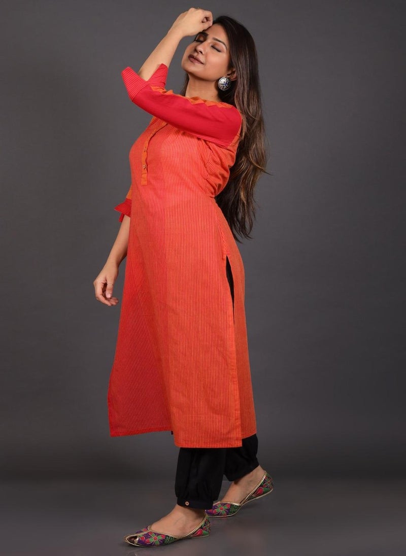 Flame Of The Forest Kurta