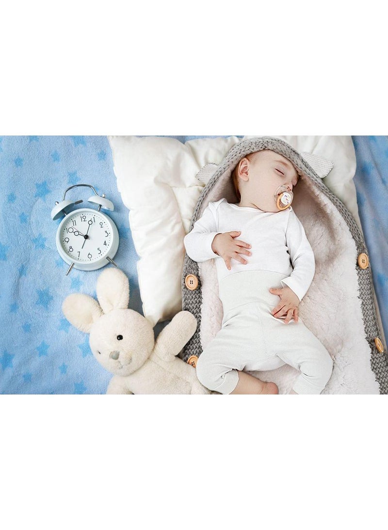 European And American Knitted Button Fleece lined Warm Mini Ears Small Tail Stroller Sleeping Bag
