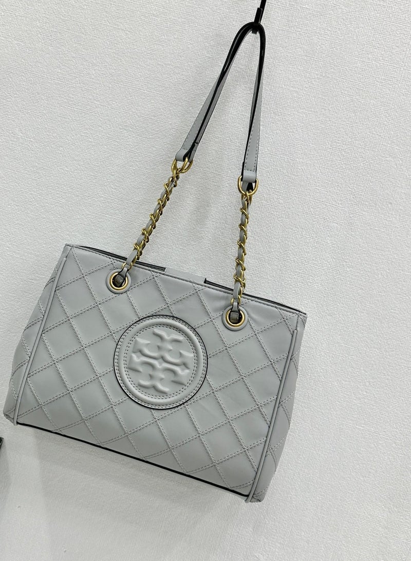 Tory Burch Solid Embossed Logo Chain Bag Shoulder Handbag