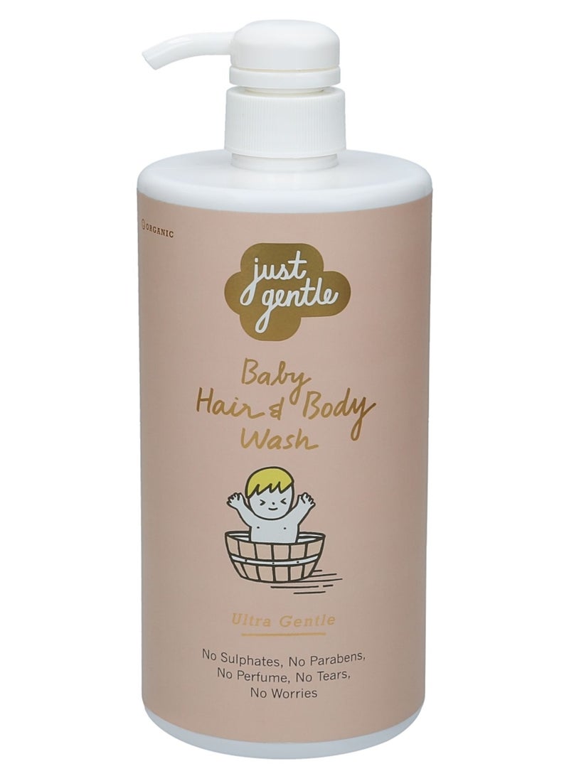 Just Gentle Baby Hair & Body Wash - - Ultra Gentle, 99% Natural Ingredients, Hydrating Aloe Vera & Chamomile, Tear-Free, 900ml