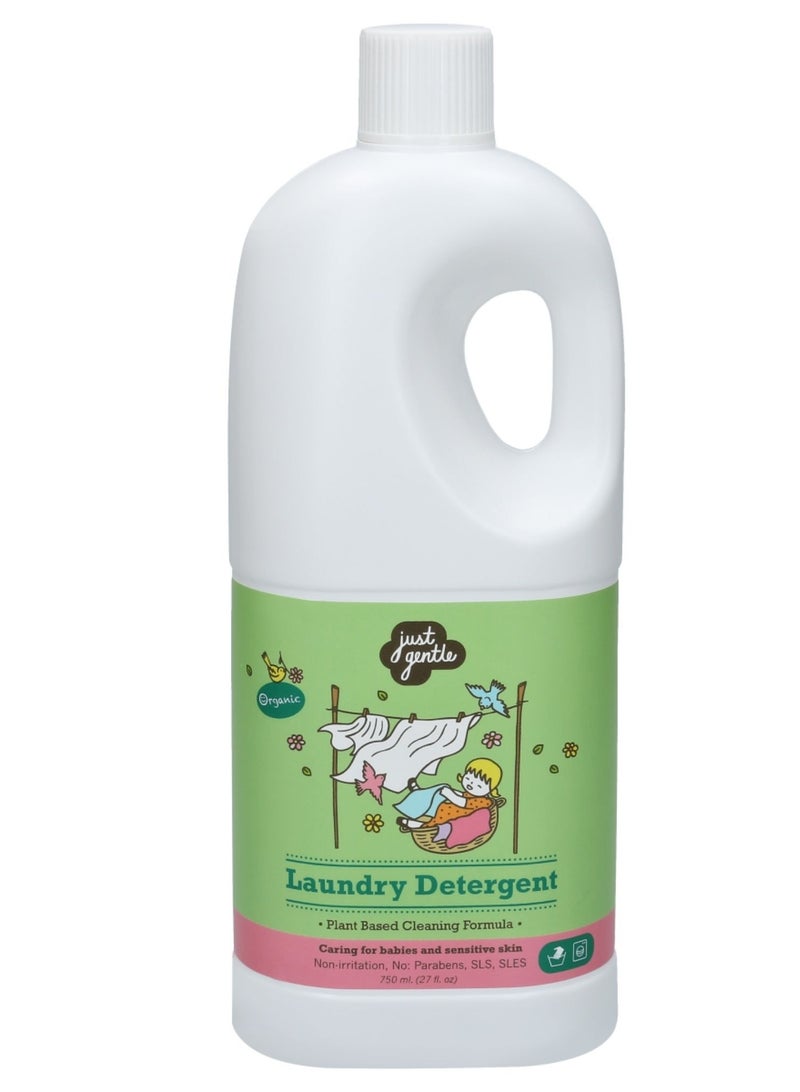 Just Gentle - Plant-Based Laundry Detergent - Eco-Friendly, Hypoallergenic, Gentle on Sensitive Skin, 750ml