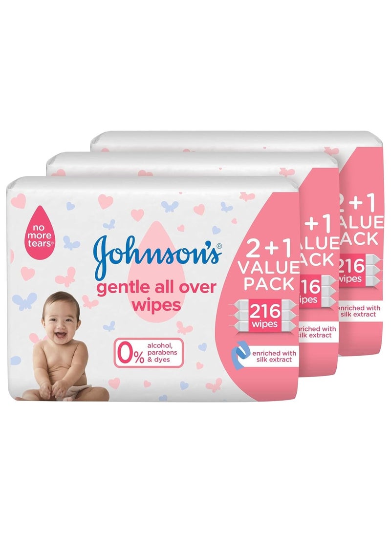 Johnson's Baby Wipes Gentle All Over 648 wipes