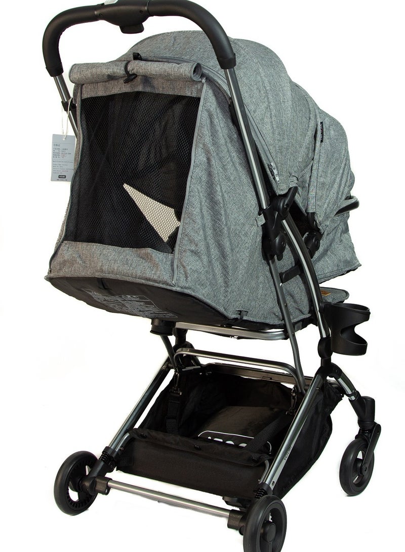 Pikkaboo Youbi Toddler German Travel System with New Born Attachment - Grey