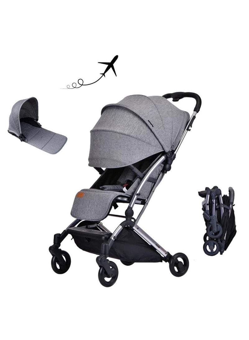 Pikkaboo Youbi Toddler German Travel System with New Born Attachment - Grey