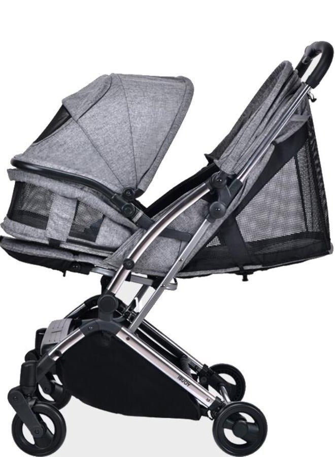 Pikkaboo Youbi Toddler German Travel System with New Born Attachment - Grey