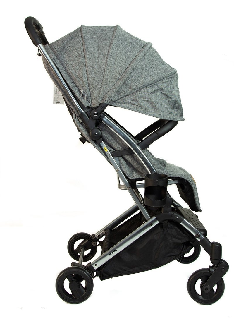 Pikkaboo Youbi Toddler German Travel System with New Born Attachment - Grey