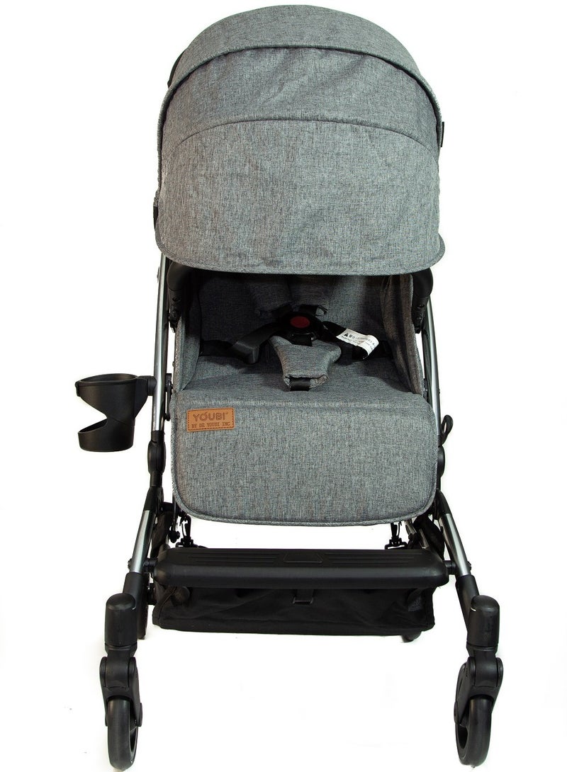 Pikkaboo Youbi Toddler German Travel System with New Born Attachment - Grey