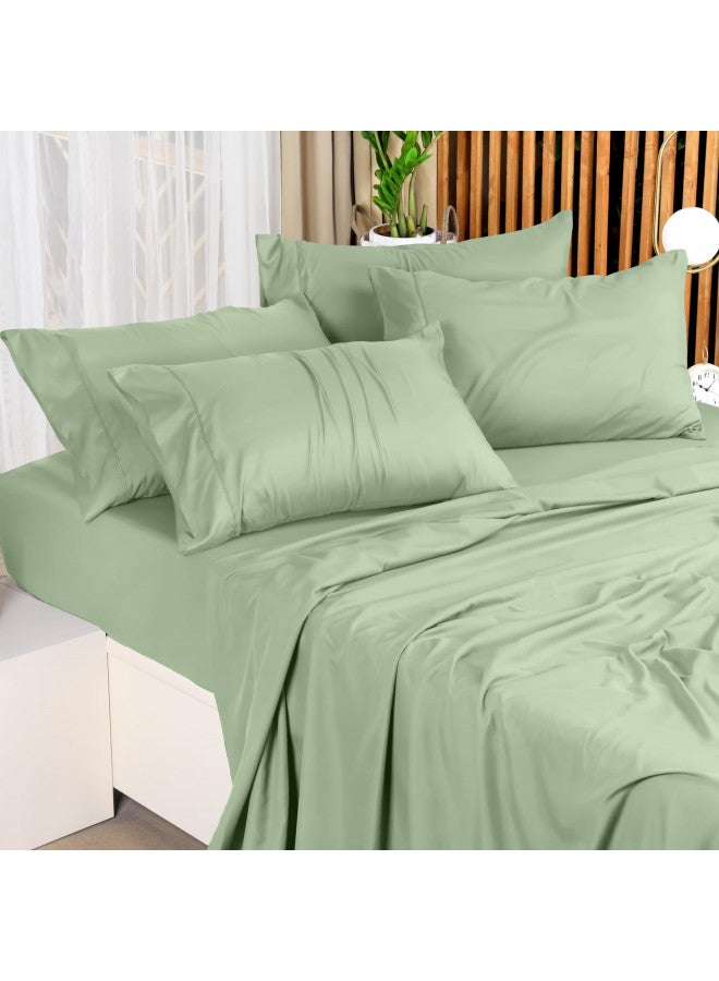 Utopia Bedding Queen Bed Sheets Set - 4 Piece Bedding - Brushed Microfiber - Shrinkage and Fade Resistant - Easy Care (Queen, Sage)