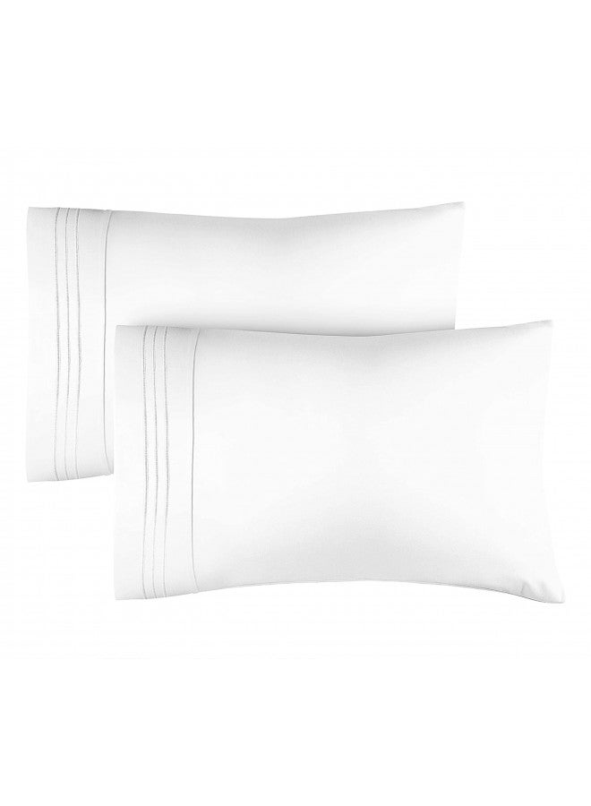 King Size Pillow Cases Set of 2 Soft, Premium Quality Pillowcase Covers Machine Washable Protectors 20x40, 20x36 & 20x48 Pillows for Sleeping 2 PC - King Size Pillow Cover Bedding