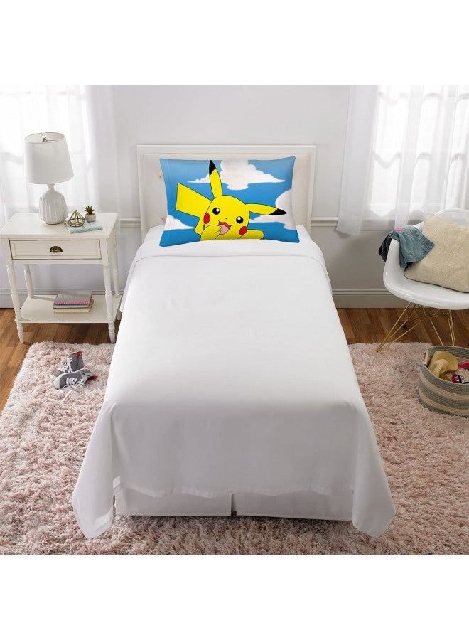 Franco Kids Bedding Super Soft Microfiber Reversible Pillowcase, 20 in x 30 in, Pokemon