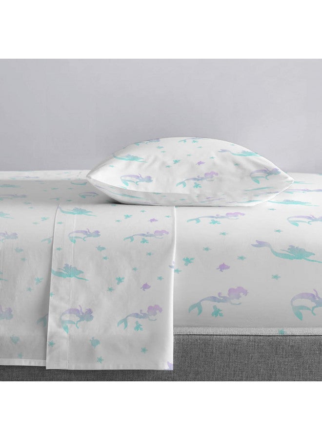 Jay Franco Disney The Little Mermaid Make A Splash 5 Piece Twin Bed Set - Includes Comforter & Sheet Set - Bedding Features Ariel - Super Soft Fade Resistant Microfiber - (Official Disney Product)...